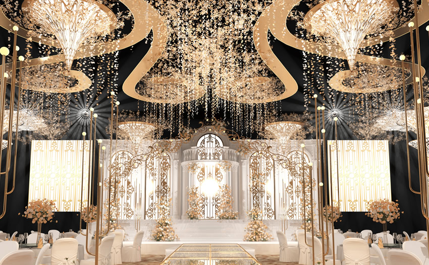 盐津花木兰喜事汇金色大厅效果展示